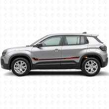 Calcomanía de vinilo con franjas laterales estilo racing para Jeep Avenger 2023+_3