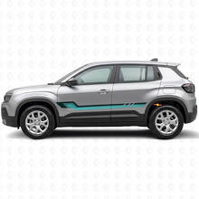 Calcomanía de vinilo con franjas laterales estilo vintage para Jeep Avenger 2023+_2