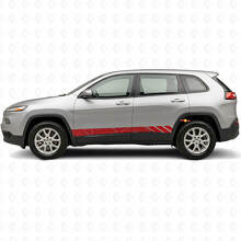 Calcomanía de vinilo lateral con franjas de estilo topográfico para Jeep Cherokee KL 2013-2023_3