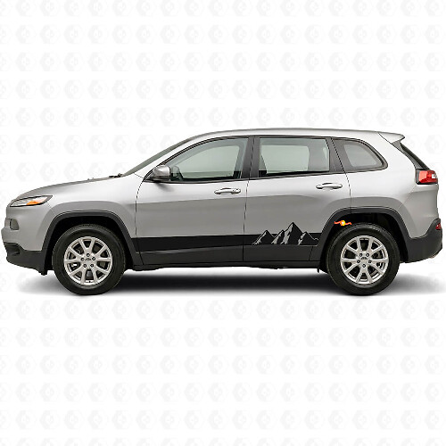 Vinilo Lateral de Franjas Anchas de Montañas para Jeep Cherokee KL 2013-2023_1