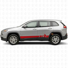 Vinilo Lateral de Franjas Anchas de Montañas para Jeep Cherokee KL 2013-2023_3
