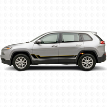 Kit de calcomanías de vinilo de franjas gemelas para puertas para Jeep Cherokee KL 2013-2023_2