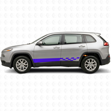 Calcomanía lateral de vinilo con rayas a cuadros para Jeep Cherokee KL 2013-2023_2
