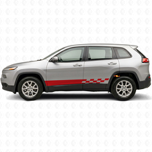Calcomanía lateral de vinilo con rayas a cuadros para Jeep Cherokee KL 2013-2023_3