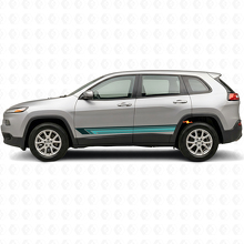 Calcomanía de vinilo lateral con franjas rectas vintage para Jeep Cherokee KL 2013-2023_2