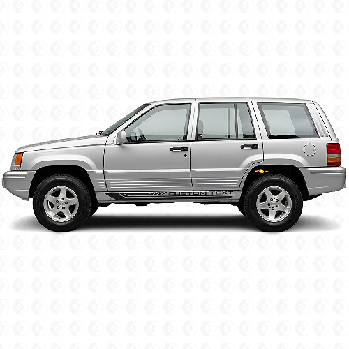 Calcomanía de Vinilo con Rayas Laterales Curvas a Cuadros para Jeep Grand Cherokee 1993-1998