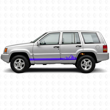 Vinilo lateral de rayas finas de montañas para Jeep Grand Cherokee 1993-1998_2