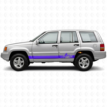 Calcomanía lateral de vinilo con franjas estilo montañas para Jeep Grand Cherokee 1993-1998_2