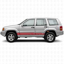 Calcomanía lateral de vinilo con rayas entrelazadas para Jeep Grand Cherokee 1993-1998_3