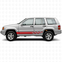 Calcomanía lateral de vinilo con rayas a cuadros para Jeep Grand Cherokee 1993-1998_3
