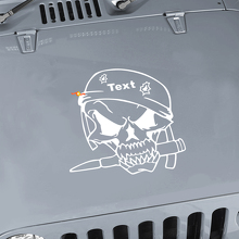 Calcomanía de vinilo con calavera de soldado militar para Jeep Wrangler TJ LJ JK_2