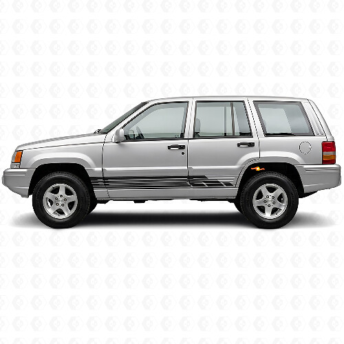 Juego de calcomanías laterales de vinilo con franjas curvas para Jeep Grand Cherokee 1993-1998
