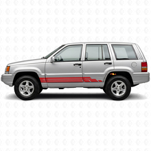 Juego de calcomanías laterales de vinilo con franjas curvas para Jeep Grand Cherokee 1993-1998_3