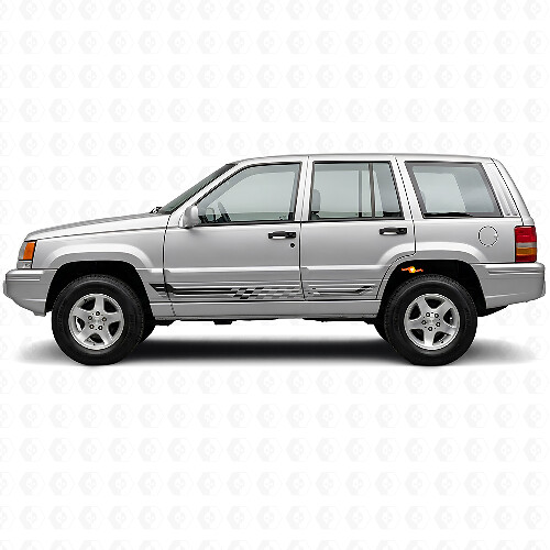 Calcomanía de Vinilo con Rayas Laterales de Bandera a Cuadros para Jeep Grand Cherokee 1993-1998