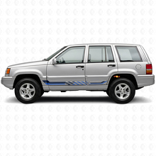Calcomanía de Vinilo con Rayas Laterales de Bandera a Cuadros para Jeep Grand Cherokee 1993-1998_2