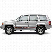 Calcomanía de Vinilo con Rayas Laterales de Bandera a Cuadros para Jeep Grand Cherokee 1993-1998_3
