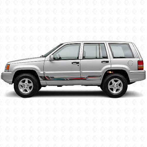 Calcomanía de Vinilo con Franjas Curvadas para Paneles Laterales para Jeep Grand Cherokee 1993-1998_1