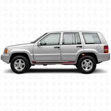 Calcomanía de vinilo con franjas laterales estilo racing para Jeep Grand Cherokee 1993-1998_3