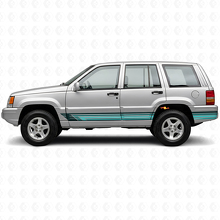 Calcomanía lateral de vinilo con rayas rectas vintage para Jeep Grand Cherokee 1993-1998_2