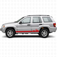 Calcomanía lateral de vinilo de rayas finas de montañas para Jeep Grand Cherokee 1999-2004_3