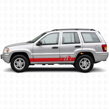 Calcomanía lateral de vinilo con rayas anchas de montañas para Jeep Grand Cherokee 1999-2004_3