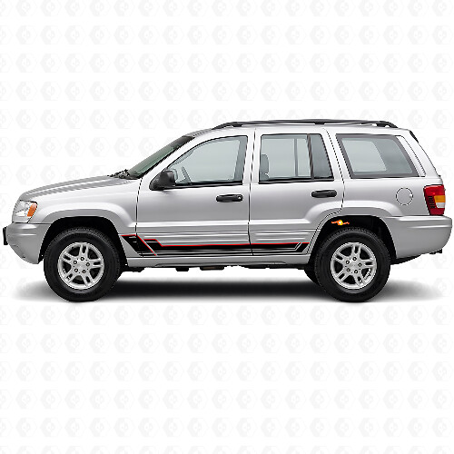 Kit de Calcomanías de Vinilo de Rayas Gemelas para Puertas de Jeep Grand Cherokee 1999-2004