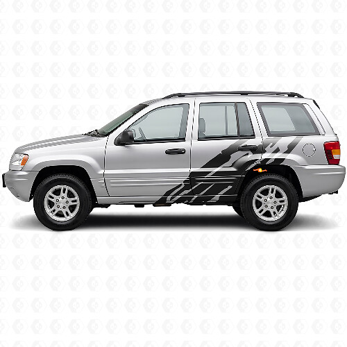 Calcomanía lateral de vinilo gráfica de salpicadura de barro para Jeep Grand Cherokee 1999-2004