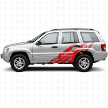 Calcomanía lateral de vinilo gráfica de salpicadura de barro para Jeep Grand Cherokee 1999-2004_3