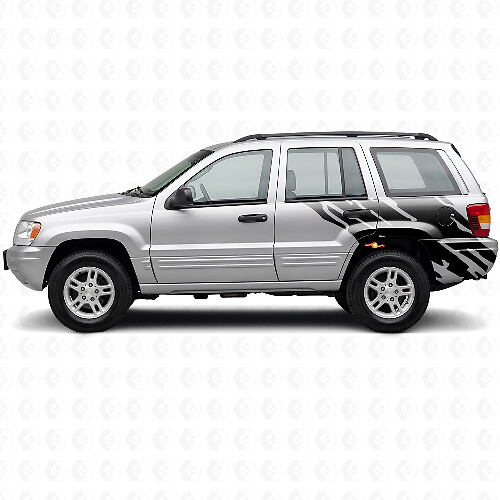 Gráfico de Salpicadura de Barro Vinilo Adhesivo Lateral Trasero para Jeep Grand Cherokee 1999-2004