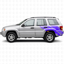 Gráfico de Salpicadura de Barro Vinilo Adhesivo Lateral Trasero para Jeep Grand Cherokee 1999-2004_2