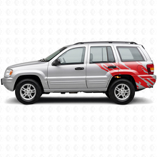 Gráfico de Salpicadura de Barro Vinilo Adhesivo Lateral Trasero para Jeep Grand Cherokee 1999-2004_3
