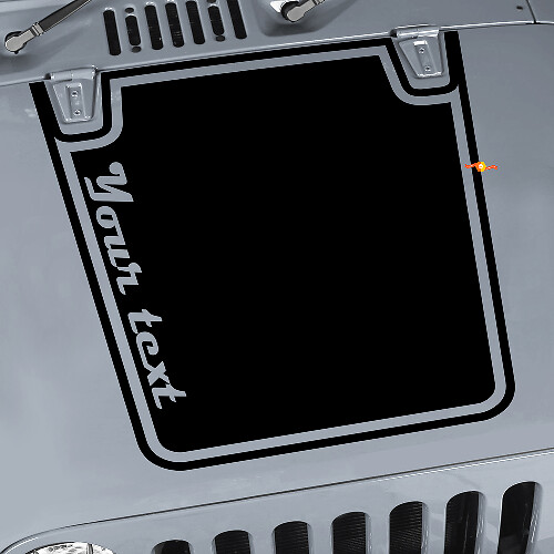 Calcomanía de vinilo de capó con gráfico blackout para Jeep Wrangler CJ YJ TJ JK