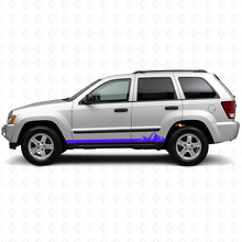 Vinilo Lateral de Rayas Finas con Montañas para Jeep Grand Cherokee 2005-2010_2