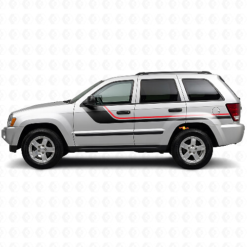 Calcomanía de Vinilo en Rayas Gemelas para Jeep Grand Cherokee 2005-2010
