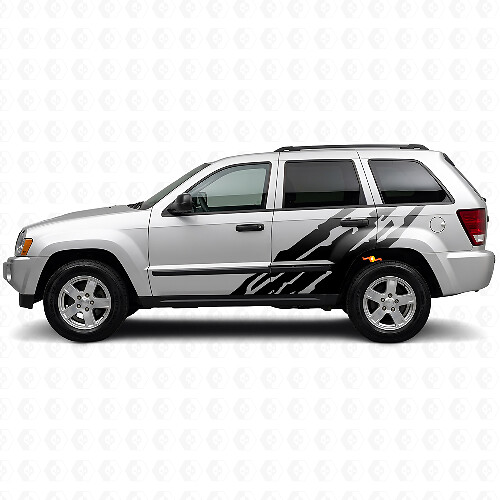 Calcomanía de vinilo lateral con gráfico de salpicadura de barro para Jeep Grand Cherokee 2005-2010