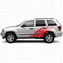 Calcomanía de vinilo lateral con gráfico de salpicadura de barro para Jeep Grand Cherokee 2005-2010_3