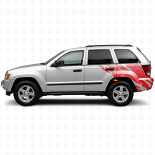 Calcomanía de vinilo gráfico de salpicaduras de barro para la parte trasera lateral del Jeep Grand Cherokee 2005-2010_3