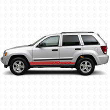 Calcomanía lateral de vinilo con rayas entrelazadas para Jeep Grand Cherokee 2005-2010_3