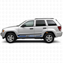 Calcomanía de Vinilo con Rayas Laterales de Bandera a Cuadros para Jeep Grand Cherokee 2005-2010_2