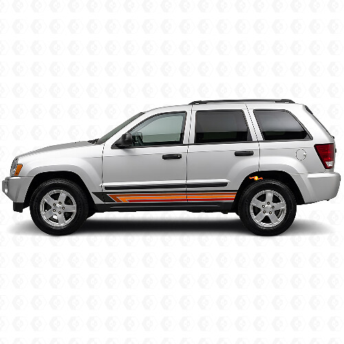 Vinilos laterales de rayas rectas vintage para Jeep Grand Cherokee 2005-2010_1