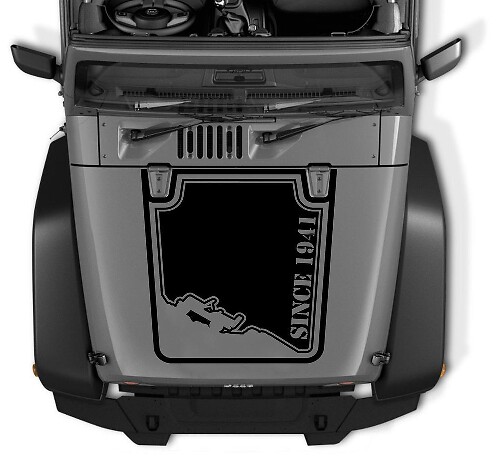 Jeep wrangler TJ montaña calcomanía capucha gráfica capucha calcomanía CJ YJ TJ JK vinilo pegatina