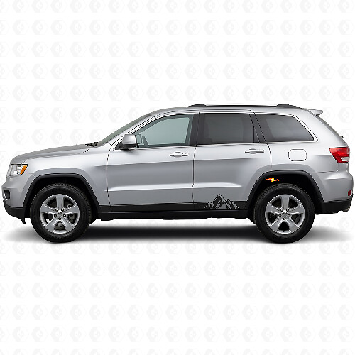 Calcomanía lateral de vinilo con diseño de franjas estilo Montañas para Jeep Grand Cherokee 2011-2021