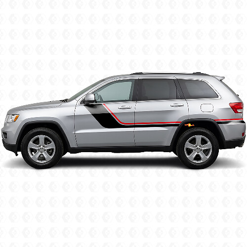 Vinilo Lateral de Rayas Gemelas para Jeep Grand Cherokee 2011-2021