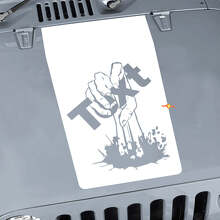 Vinilo adhesivo personalizado de mano zombi para capó de Jeep Wrangler_2