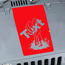 Vinilo adhesivo personalizado de mano zombi para capó de Jeep Wrangler_3