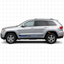 Calcomanía de Vinilo con Rayas Laterales a Cuadros para Jeep Grand Cherokee 2011-2021_2
