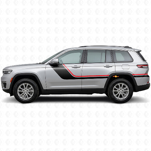 Vinilo lateral de rayas gemelas para Jeep Grand Cherokee 2021+_1