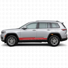 Calcomanía lateral de vinilo con rayas entrelazadas para Jeep Grand Cherokee 2021+_3