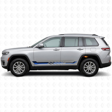 Calcomanía Vinilo de Rayas Laterales a Cuadros para Jeep Grand Cherokee 2021+_2