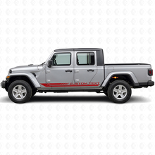 Calcomanía de vinilo con franjas laterales curvas a cuadros para Jeep Gladiator 2020+_3